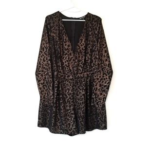 Charlotte Russe Gold Metallic Romper, 2X